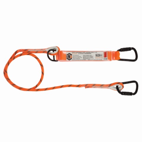 LINQ SHOCK ABSORBING ROPE LANYARD SNG LEG 2 X T.A KARABINER